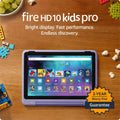 Amazon Fire HD 10 Kids Pro Tablet, Ages 6-12. Bright 10.1" HD Screen, Includes Ad-Free Content, Robust Parental Controls, 13-Hr Battery and Slim Case for Older Kids, 32 GB, Happy Day