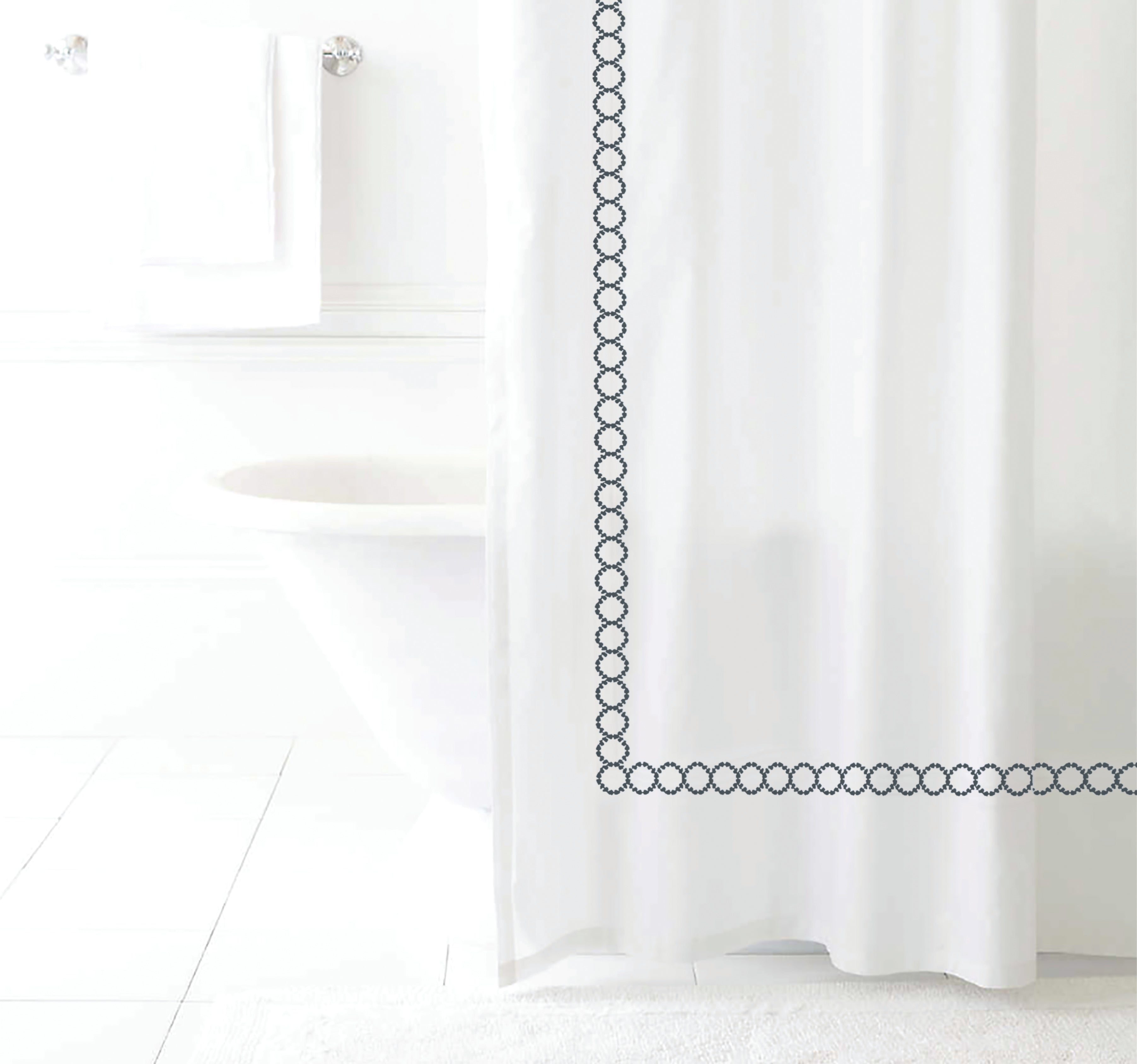 Clean Design Home® Savoy  Cotton Shower Curtain