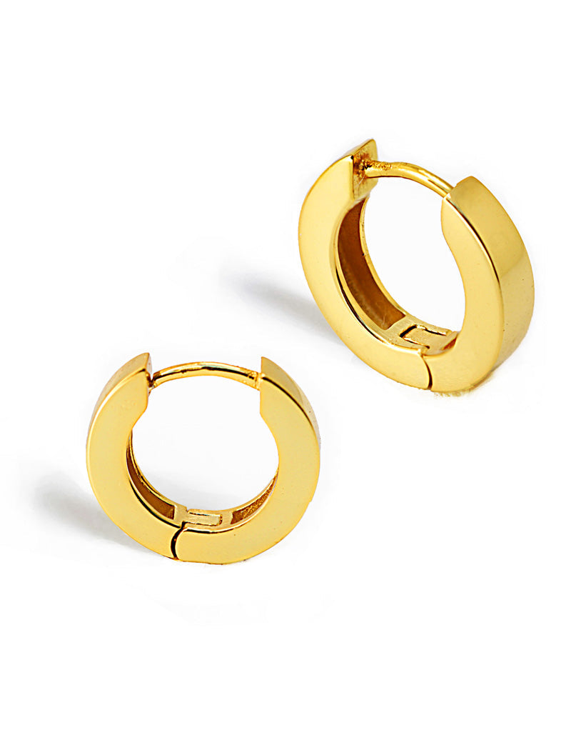 ESSENTIAL 18K Gold Over Sterling Silver Mini Huggies Earrings