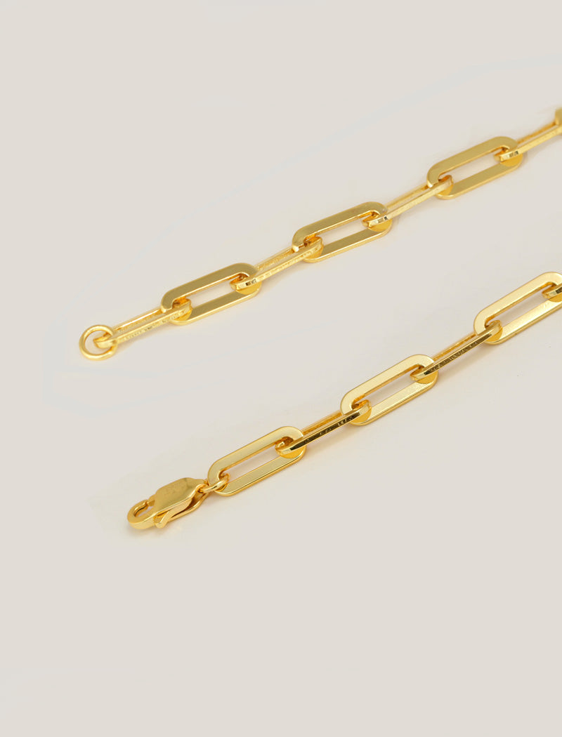 ITALIAN HORN Gold Pendant Link Chain Necklace