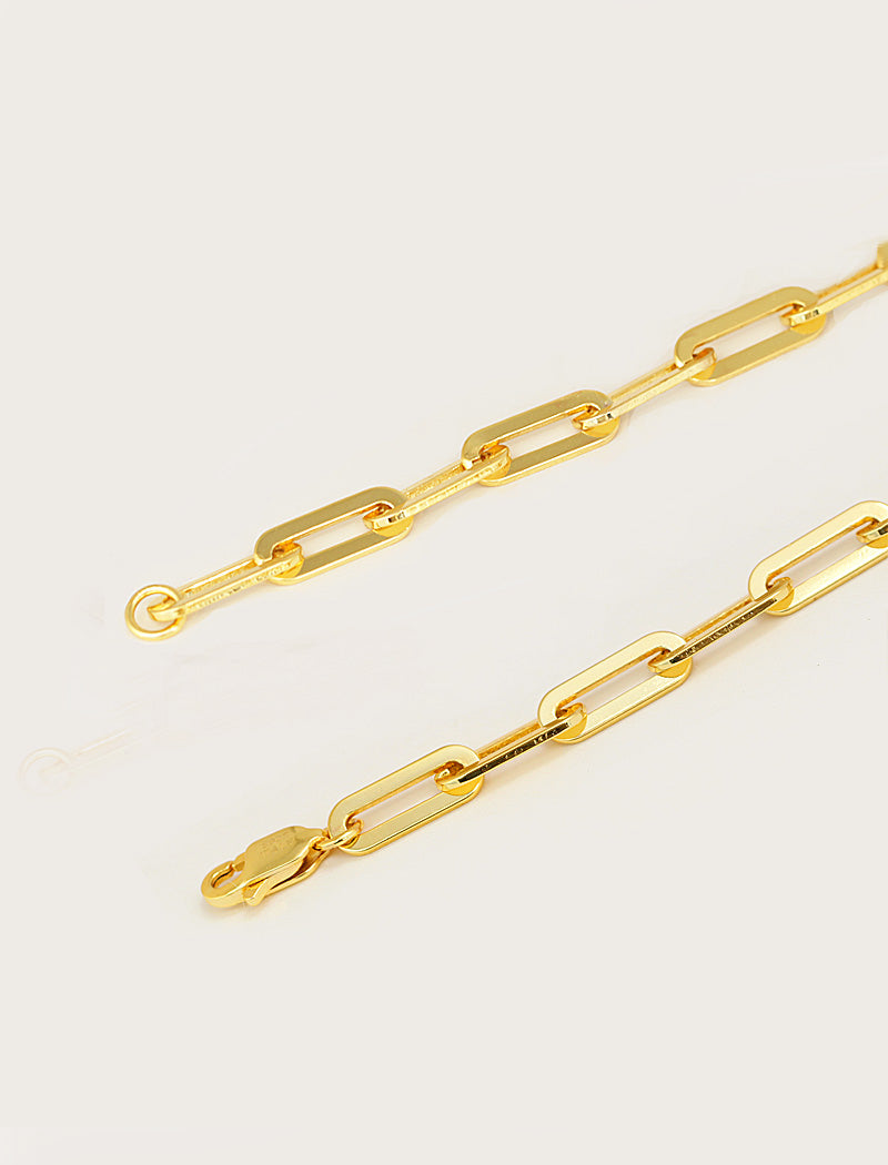 PUFFY HEART Charm Medium Chain Bracelet