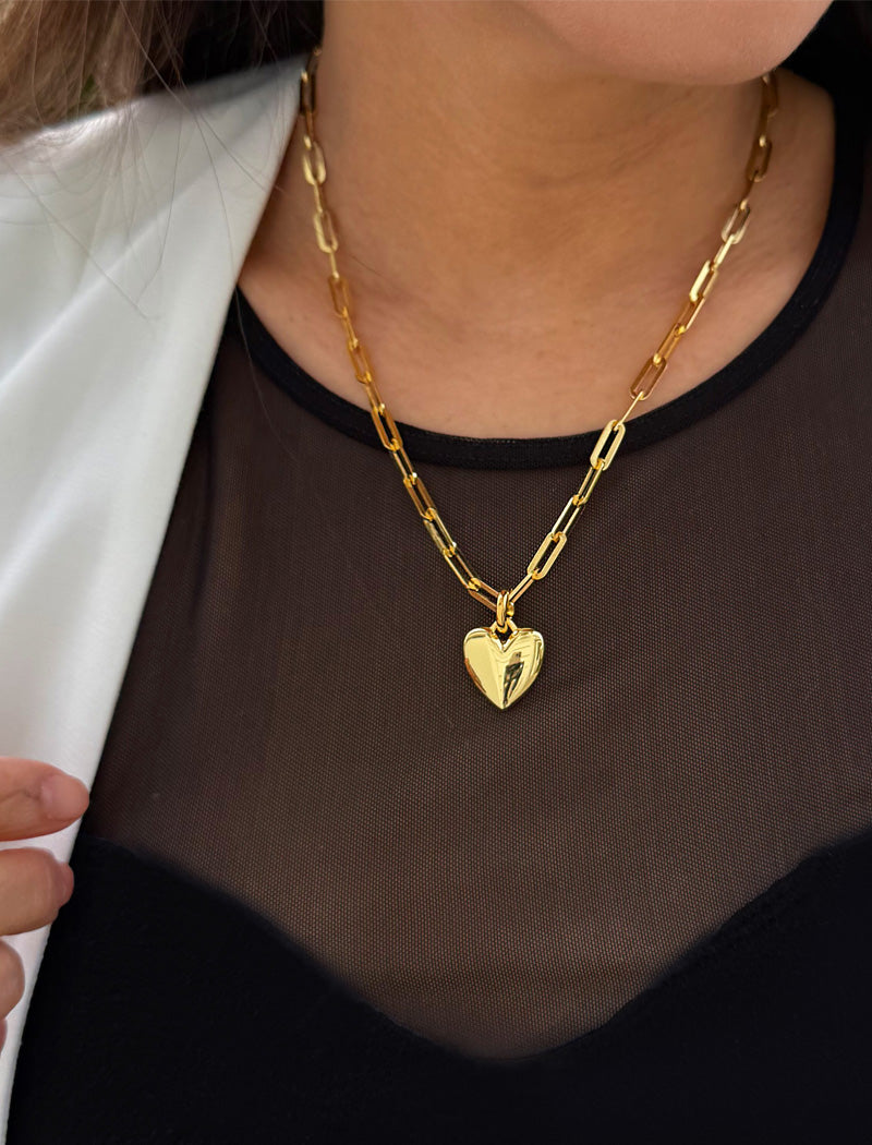 PUFFY HEART Necklace Pendant Only