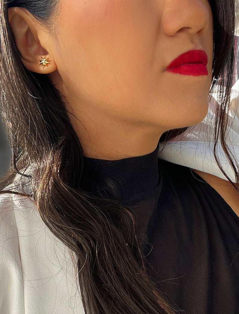 SPARKLE Star Earrings | Sterling Silver