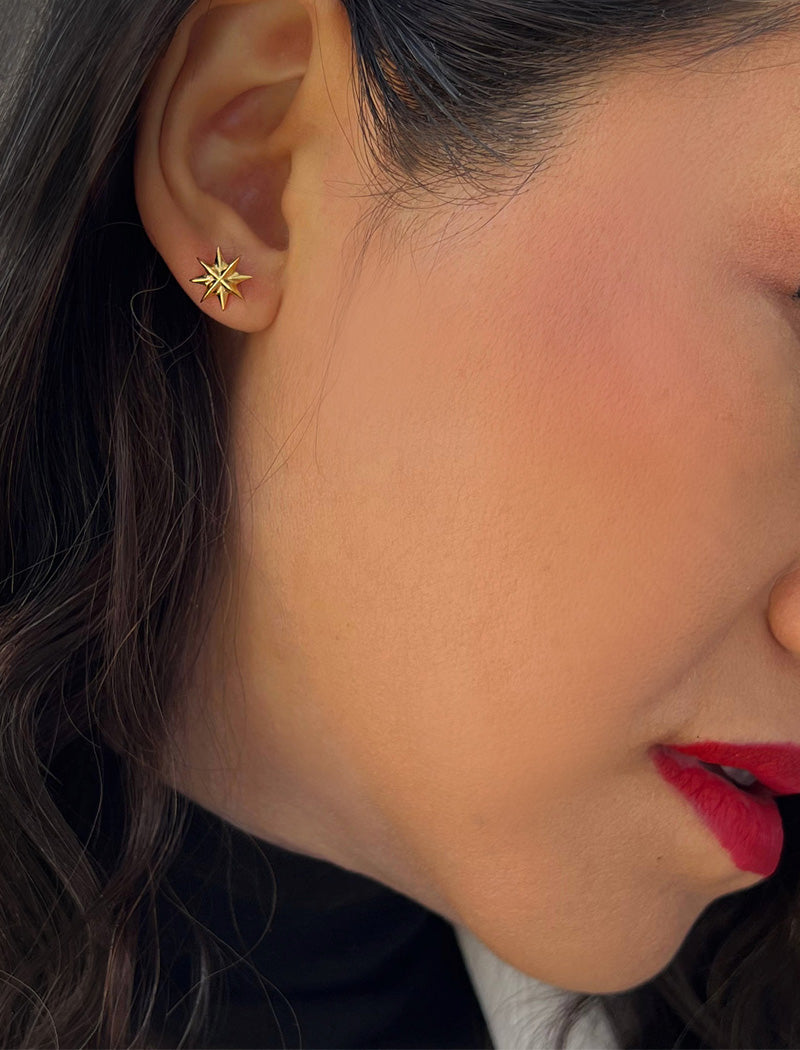 SPARKLE Star Earrings | Sterling Silver