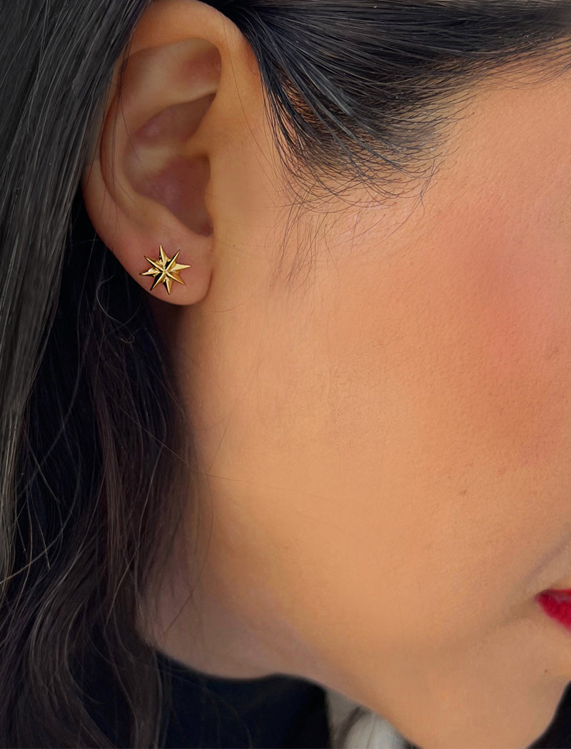 SPARKLE Star Earrings | Sterling Silver