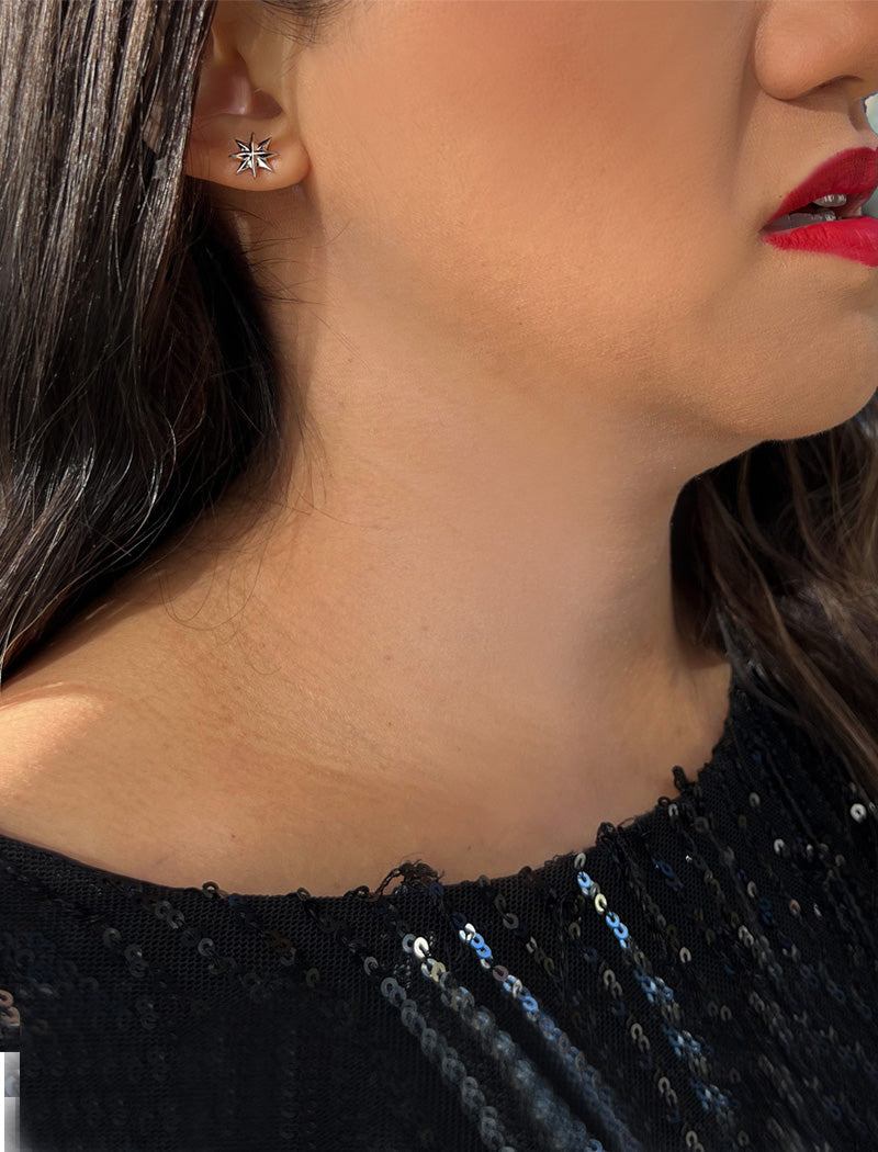SPARKLE Star Earrings | Sterling Silver