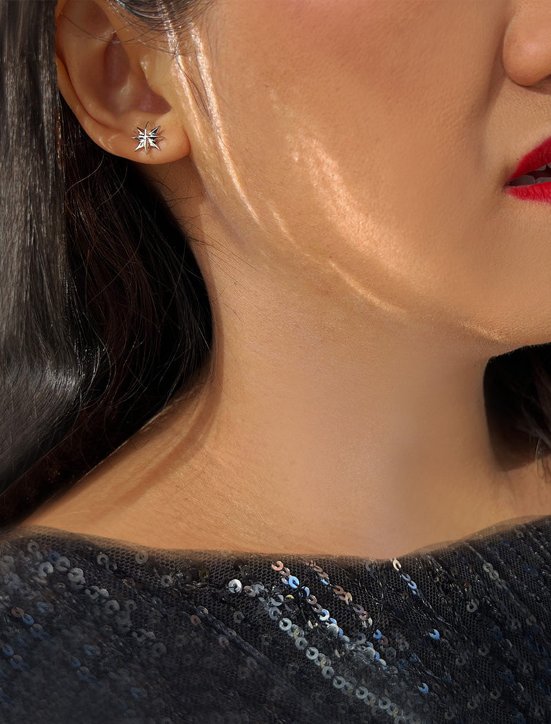 SPARKLE Star Earrings | Sterling Silver
