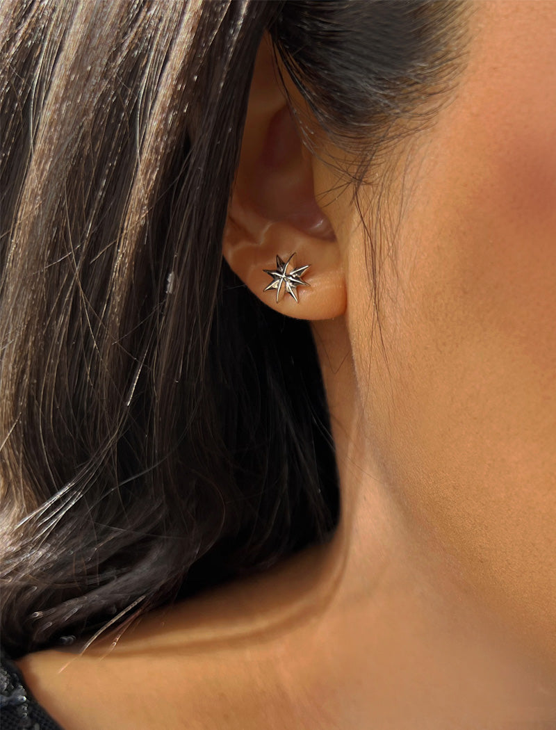 SPARKLE Star Earrings | Sterling Silver
