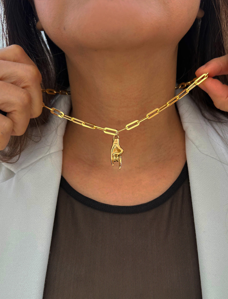 ITALIAN HAND Necklace Charm Pendant Only