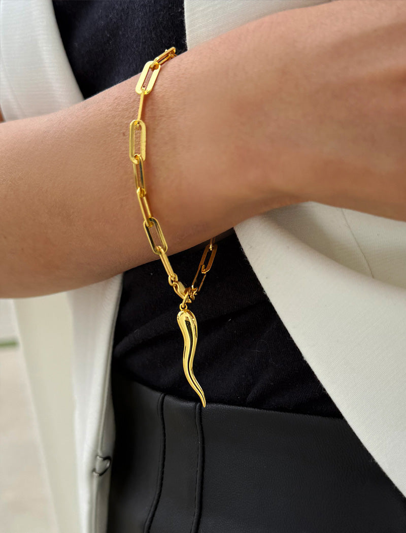 ITALIAN HORN Bracelet Charm Only