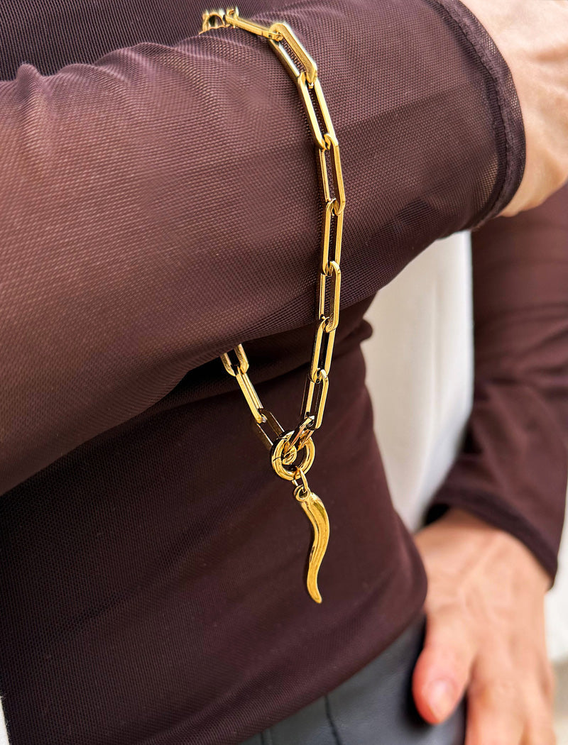 ITALIAN HORN Charm Bracelet