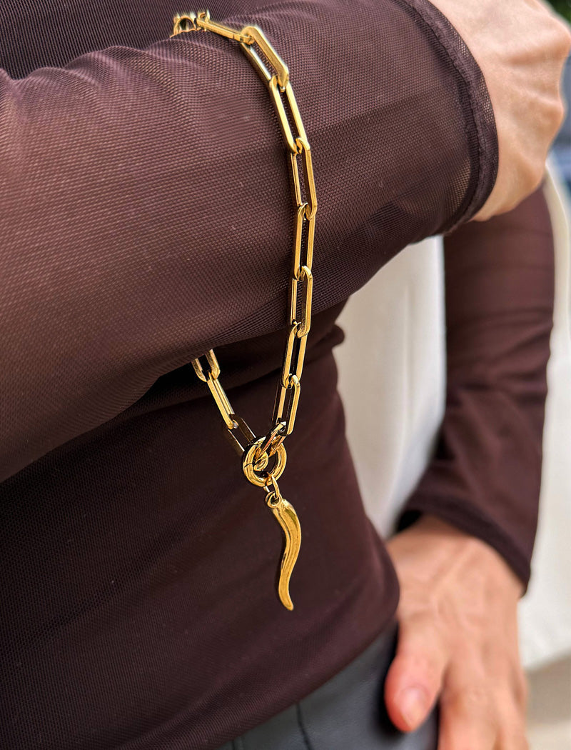 ITALIAN HORN Charm Bracelet