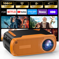 Mini Video Projector, Native 1080P Portable Movie Projector with Wifi Bluetooth, Compatible with Smart Phone, TV Stick, PS5, Laptop HDMI USB for Home Theater Indoor Outdoor Movies