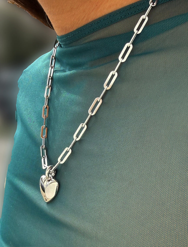 PUFFY HEART Necklace Pendant Only