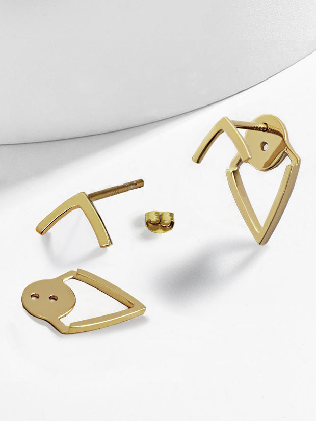 TRILL 2-Way Wishbone Stud Earrings | 925 Sterling Silver