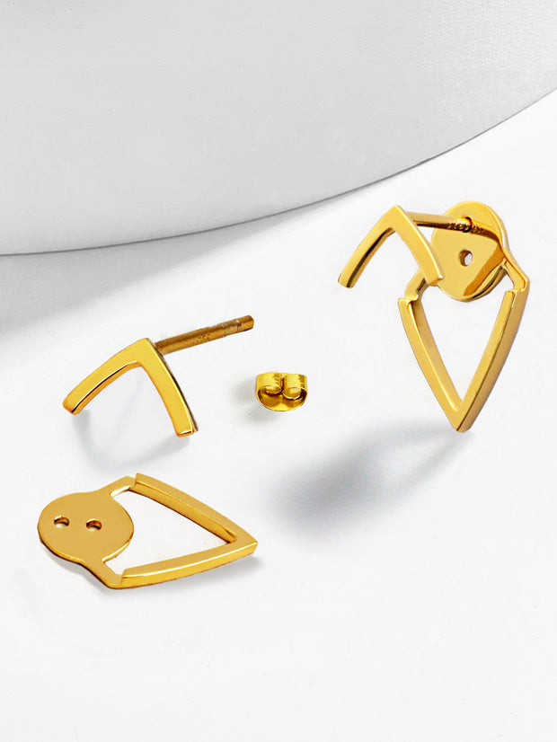 TRILL 2-Way Wishbone Stud Earrings | 18K Gold Over Sterling Silver
