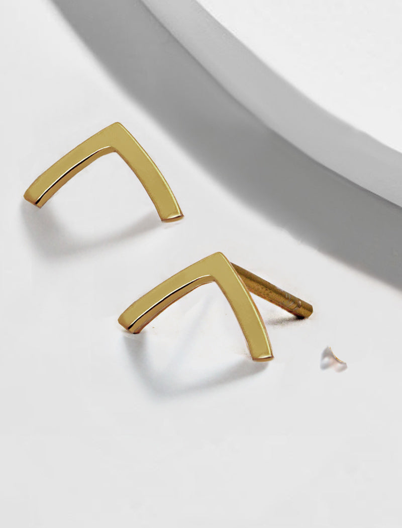 TRILL 2-Way Wishbone Stud Earrings | 925 Sterling Silver