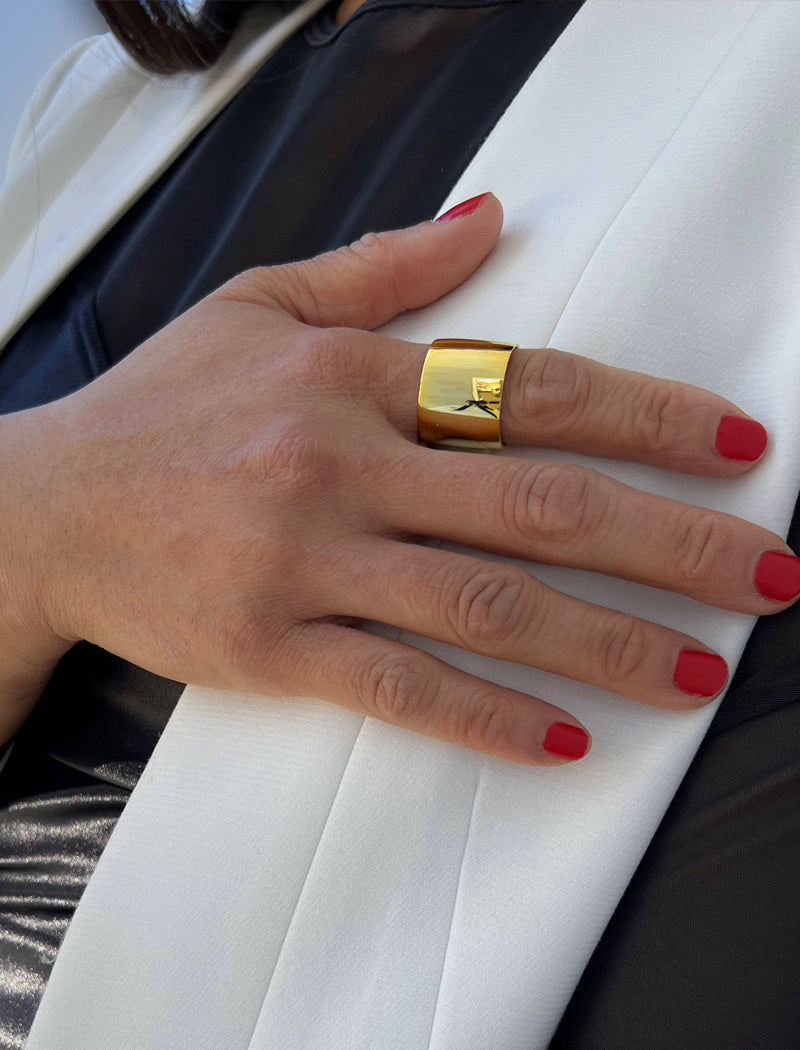 RICH Thick Statement Cigar Band Ring