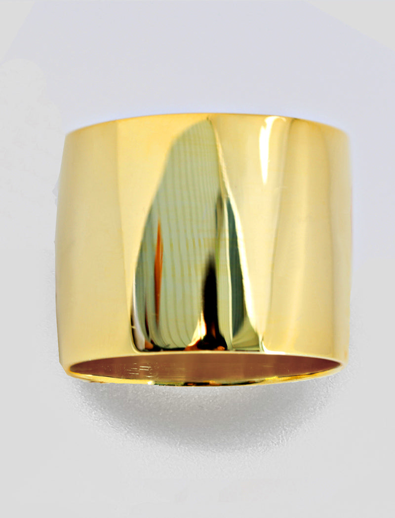 RICH Thick Cigar Band Ring | 18K Gold Vermeil