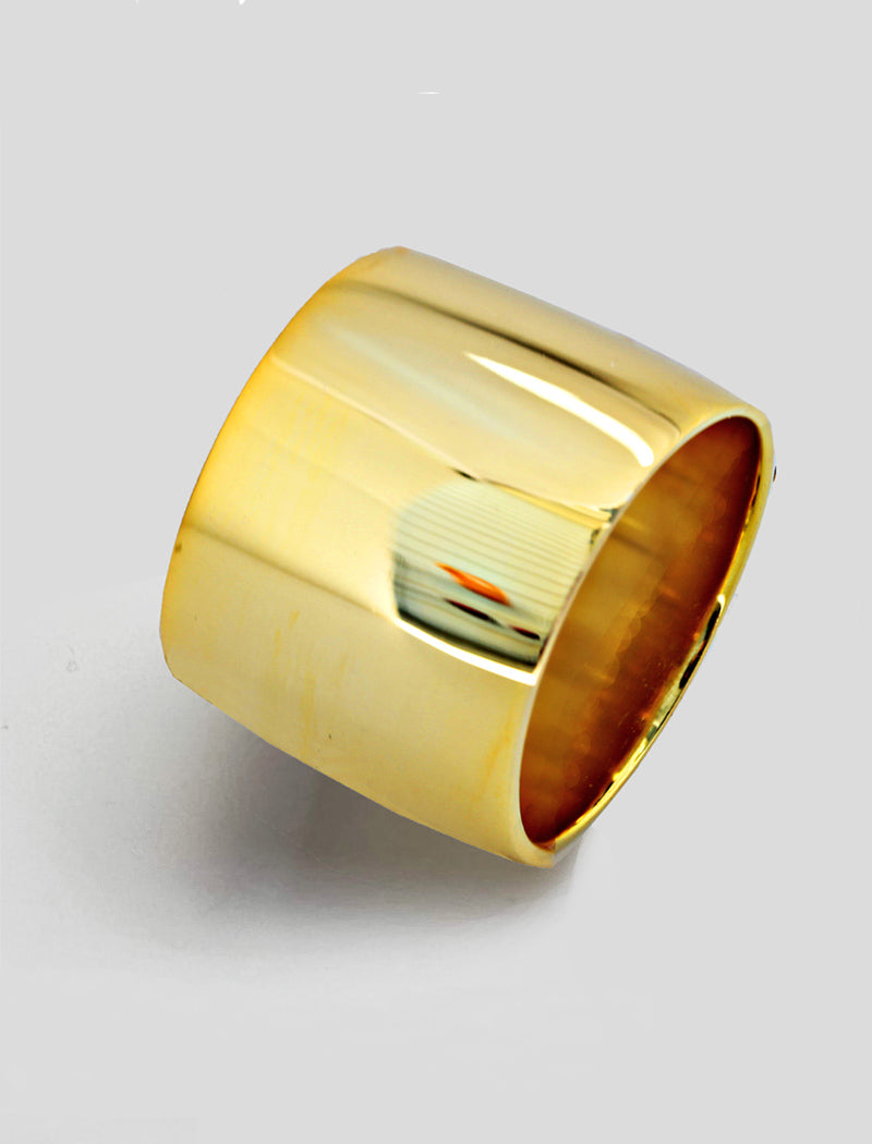 RICH Thick Cigar Band Ring | 18K Gold Vermeil