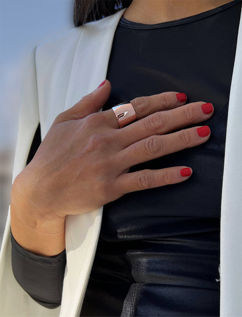 RICH Thick Statement Cigar Band Ring