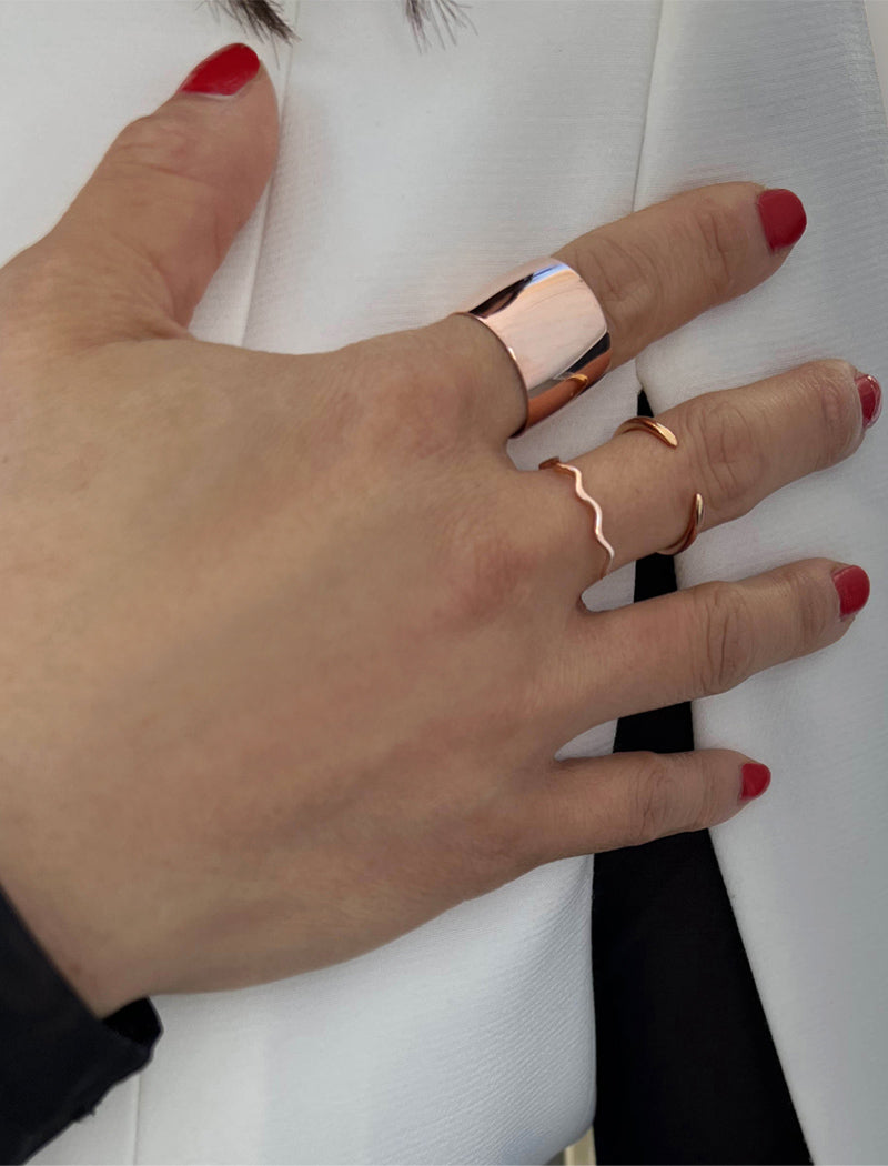 RICH Thick Statement Cigar Band Ring