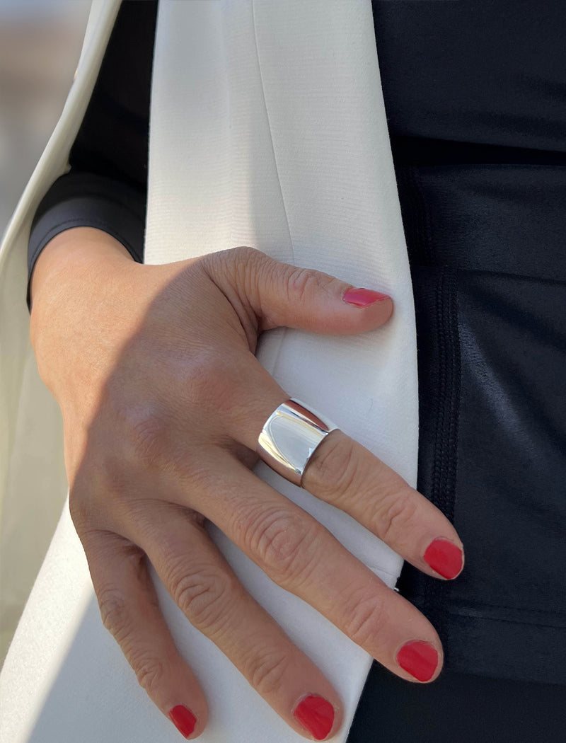 RICH Thick Statement Cigar Band Ring