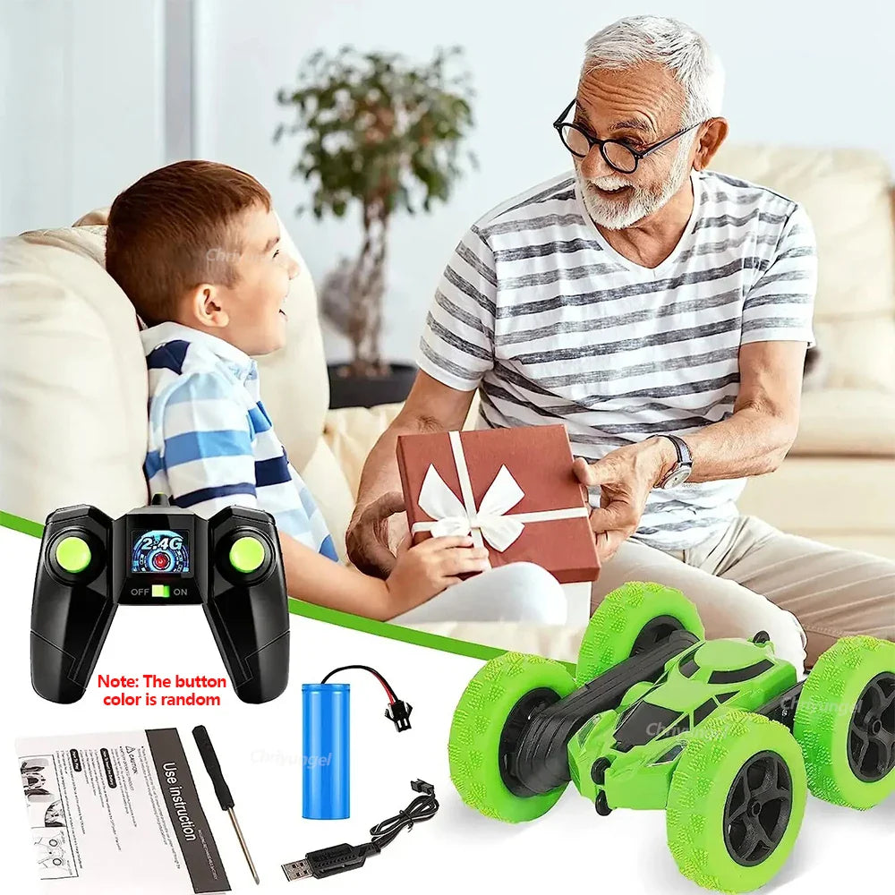 RC Stunt Car Double-Sided Flip 2.4G Remote Control Drift Toy