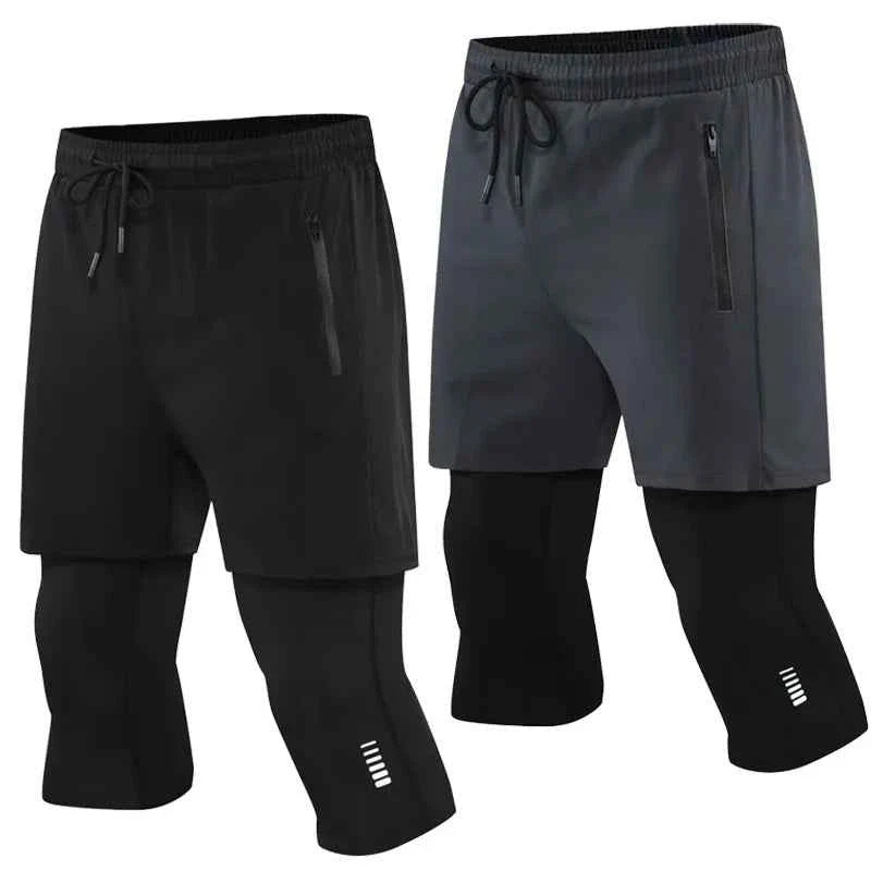 Men's 2-in-1 Compression Running Shorts