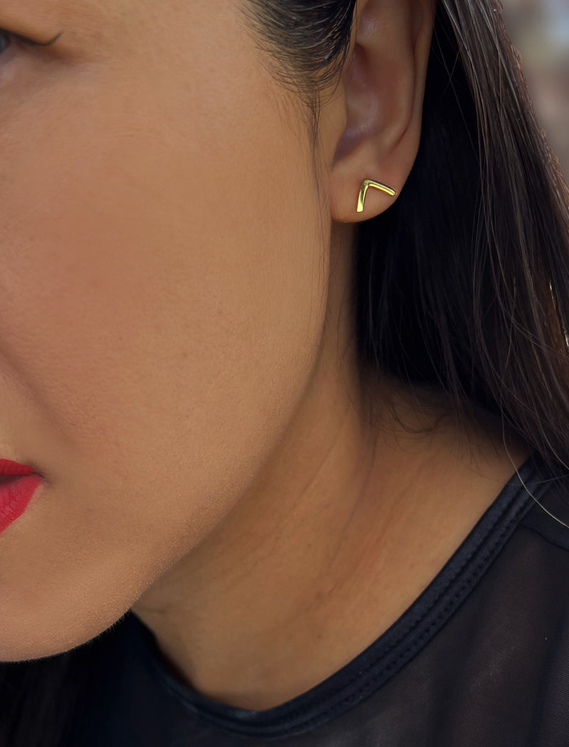 TRILL 2-Way Wishbone Stud Earrings | 18K Gold Over Sterling Silver