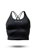 Women's SOHO Cross Back Crop Tank (Black)