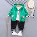 Boys' Cartoon Long Sleeve 3-Piece Outfit Set | 0-4 Years - # BAAA71710023 & BOAA11310015