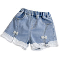Girls' Summer Bowknot Denim Shorts | For Ages 1-5 Years- # BAAA1B11010012 & GIAA21410017