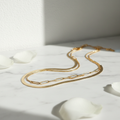 Gold Layering Chain Necklace Set