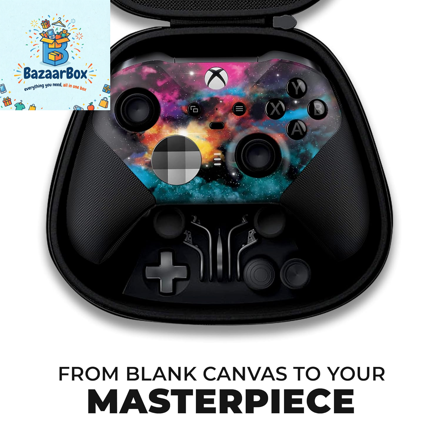 Galaxy X-Box Elite Controller Series 2 Limited Edition Custom Elite Series 2 Controller for X-Box One/Series X/S. Made with Advanced Hydro-Dip Paint Technology (Not Just a Skin)