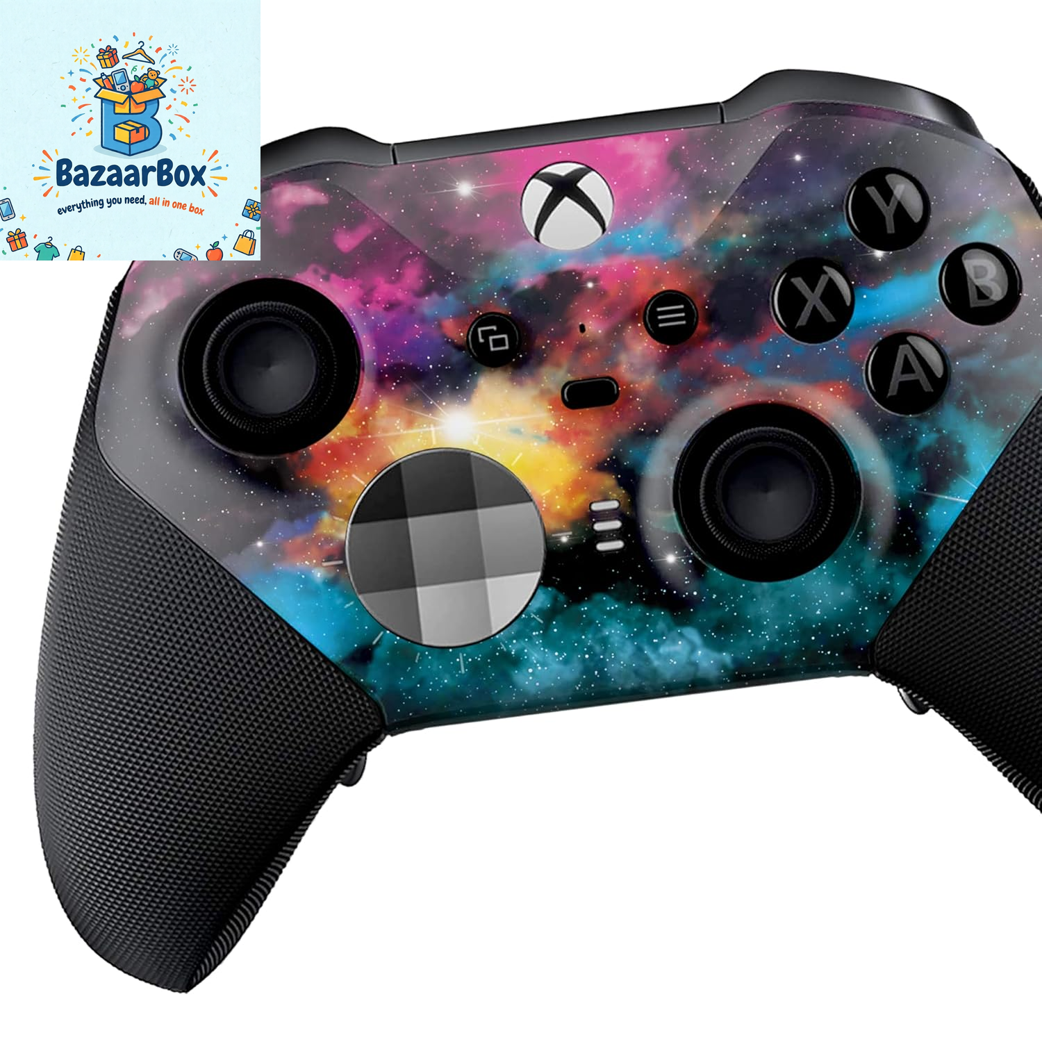 Galaxy X-Box Elite Controller Series 2 Limited Edition Custom Elite Series 2 Controller for X-Box One/Series X/S. Made with Advanced Hydro-Dip Paint Technology (Not Just a Skin)